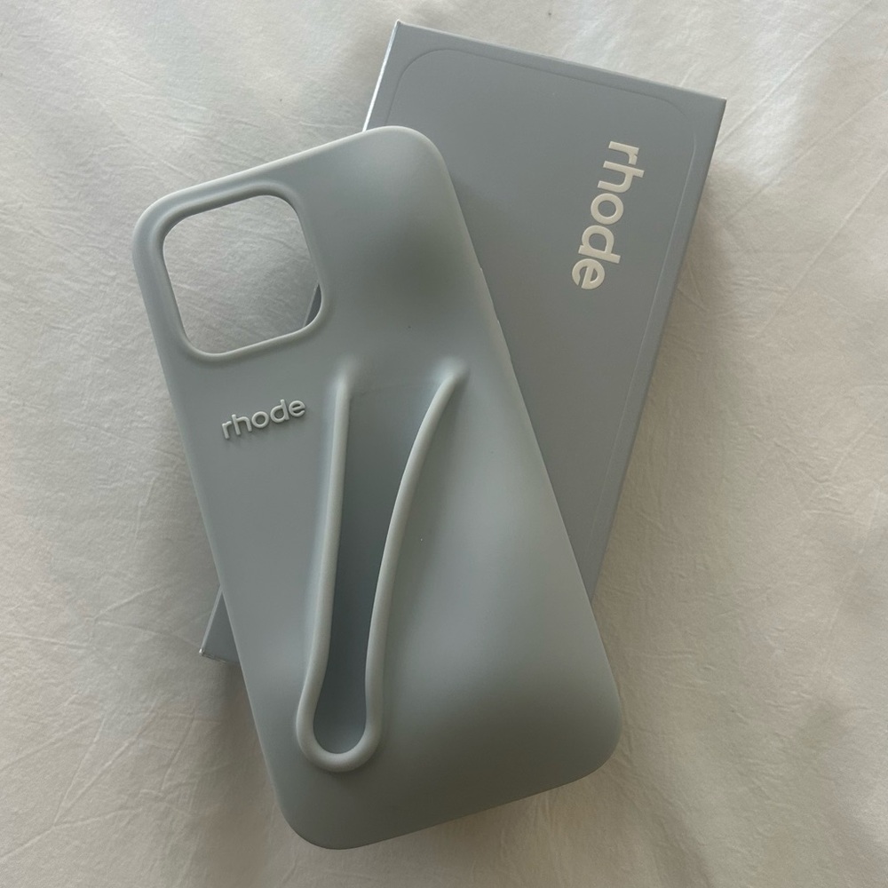 Rhode lip case, iPhone 14 pro max, brand new in box. Grey color